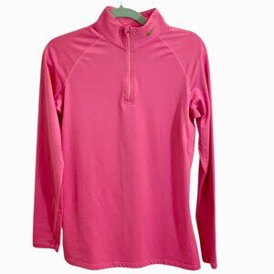 Nike Pro-Combat Dri-Fit 1/4 Zip Long Sleeve Womens Fitted Pullover Shirt- L-New